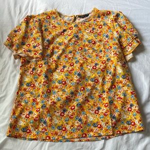 Floral Ruffle Blouse